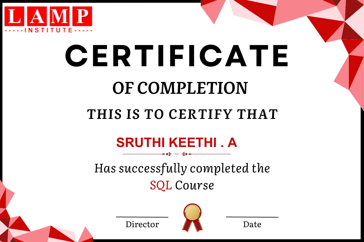 SQL completion certification
